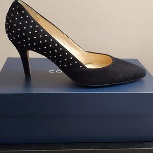 Cole Haan black suede Kyle studded pumps sz 7.5